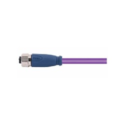 Connecteur femelle M12, 2 pol., codage B IP67, 4A, blindé